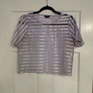 Topshop lilac lace top